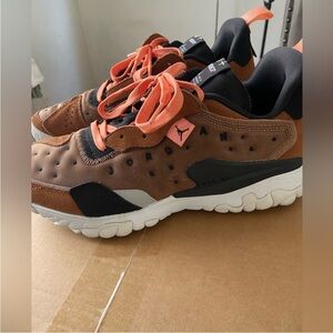 Jordan Men’s Brown and Coral Athletic Sneakers